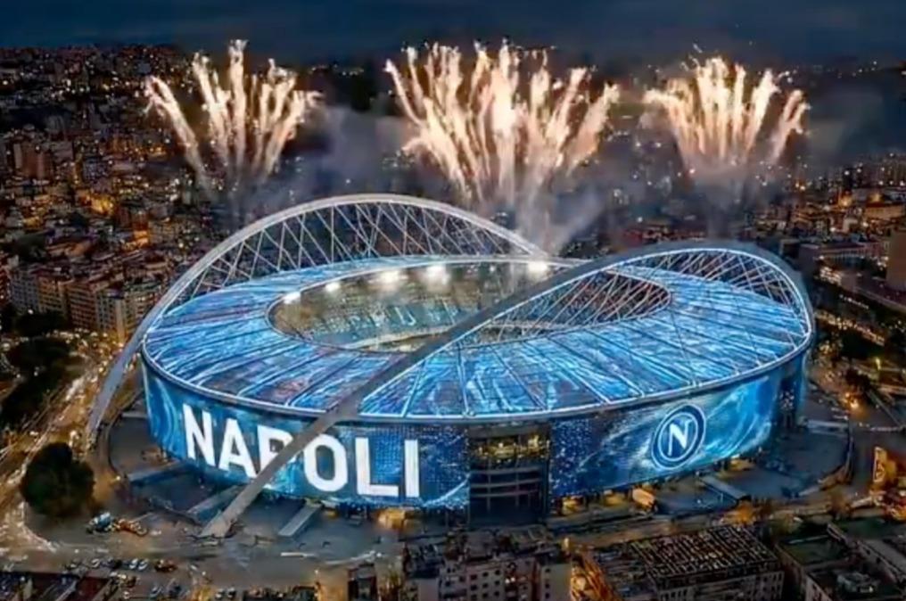 Come sarebbe il nuovo stadio Maradona secondo l'IA