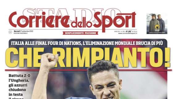 PRIMA PAGINA - Corriere dello Sport: “Che rimpianto!”