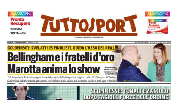 PRIMA PAGINA - Tuttosport: "Povera Italia"