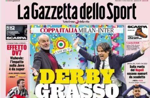 PRIMA PAGINA - Gazzetta: "Sulla ruota azzurra numeri da scudetto"