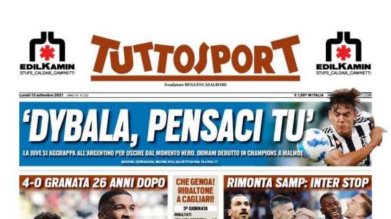 PRIMA PAGINA - Tuttosport: "E' già fuga per tre!"