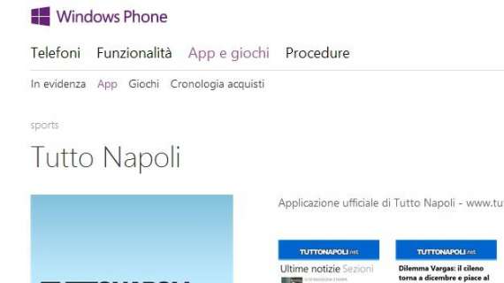 Seguici anche da Iphone, Ipad, Android e Windows Phone con la nostra App, la più scaricata sul Napoli