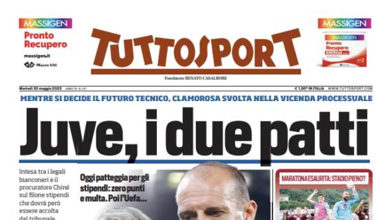 PRIMA PAGINA - Tuttosport: “Spalletti: ‘Mi fermo anche per mia figlia’”