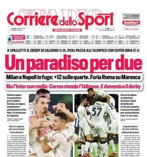 PRIMA PAGINA - Cds: “Paradiso per due. Arbitri, non si capisce più una mazza”