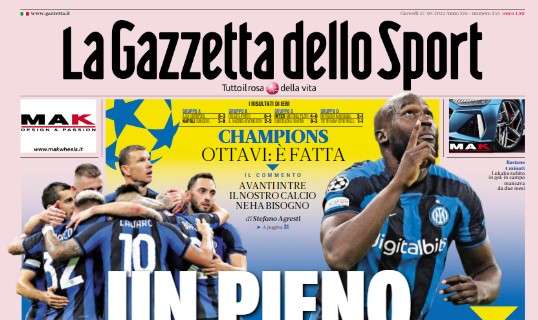 PRIMA PAGINA - Gazzetta: "Un pieno di Inter"