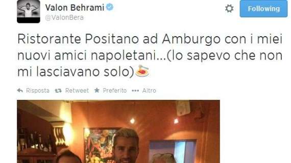 FOTO - Behrami su Twitter: "Ristorante Positano... ad Amburgo con i miei amici napoletani"