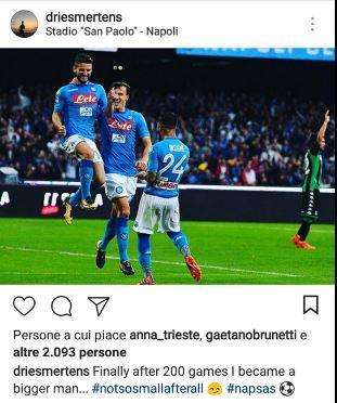 FOTO - Mertens scherza su Instagram: "Dopo 200 gare sono diventato più grande..."