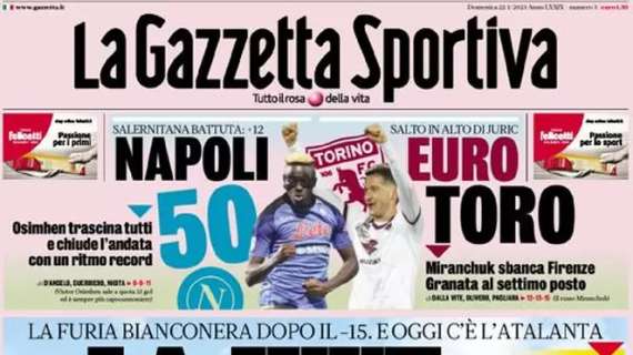 PRIMA PAGINA - Gazzetta: "Osimhen trascina tutti e chiude l'andata con ritmo record!"