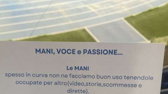 “Mani, voce e passione”: il messaggio delle curve per i tifosi allo stadio Maradona