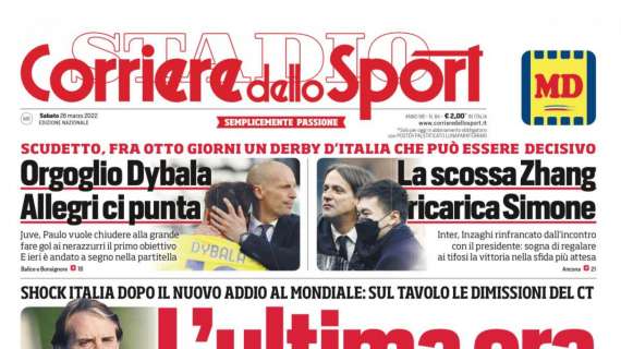 PRIMA PAGINA - CdS: "L'ultima ora di Mancini. E spunta Pirlo"