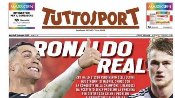 PRIMA PAGINA - Tuttosport: "De Ligt, la verità. Milan, ciao Suso"
