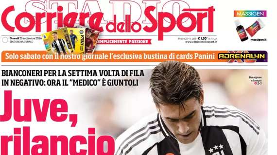 Corriere dello Sport: "Juve, rilancio in rosso"