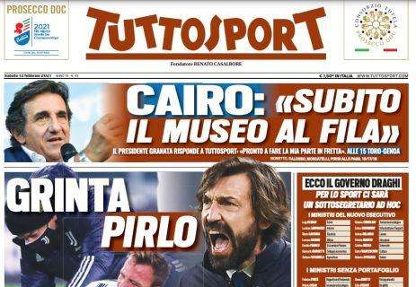 PRIMA PAGINA - Tuttosport: "Grinta Pirlo. Ansia Arthur"