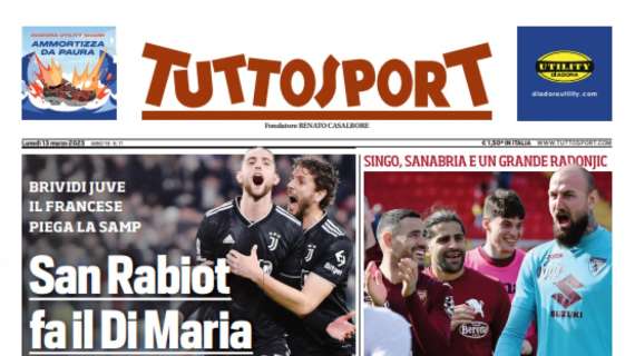 PRIMA PAGINA – Tuttosport: “San Rabiot fa il Di Maria. Incredibile Vlahovic!”