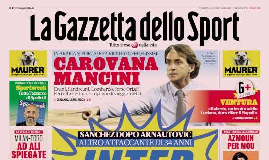 PRIMA PAGINA - Gazzetta: Inter, gol in saldo"