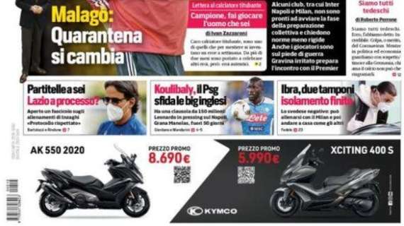 PRIMA PAGINA - CdS Campania: "Psg in pressing su Koulibaly"