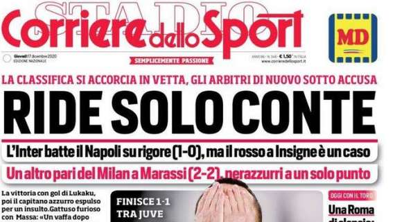 PRIMA PAGINA - CdS: "Ride solo Conte. Rosso a Insigne è un caso"