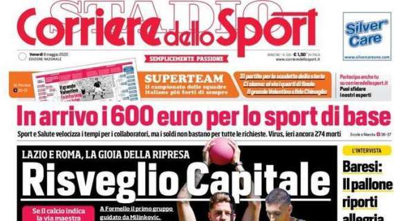 PRIMA PAGINA - CdS: "Si va verso il sì per gli allenamenti collettivi in Serie A"