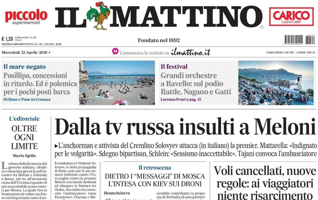 Attesa per l'incontro ADL-Conte, Il Mattino: "Sopra la panca"