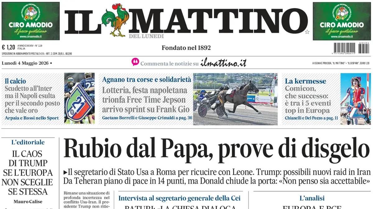 Il Mattino: "Scudetto all'Inter, ma il Napoli esulta per il secondo posto che vale oro"