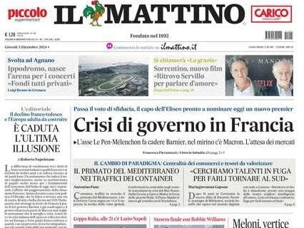 Il Mattino: “Napoli bis: la rivoluzione di Conte”