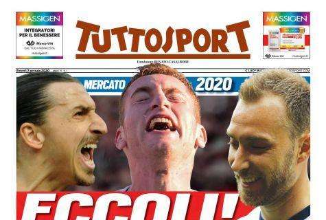 PRIMA PAGINA - Tuttosport: "Ibra, Kulusevski, Eriksen: eccoli!"