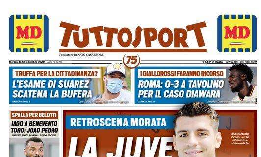 PRIMA PAGINA - Tuttosport ed il retroscena Morata: "Juve a tutti i costi"
