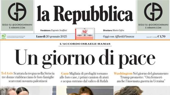 Repubblica: "L’Inter risponde al Napoli nel duello per lo scudetto"