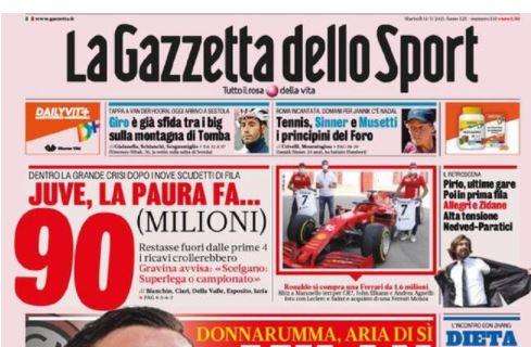 PRIMA PAGINA - Gazzetta: "Via allo sprint finale. Poi Gattuso sarà addio"