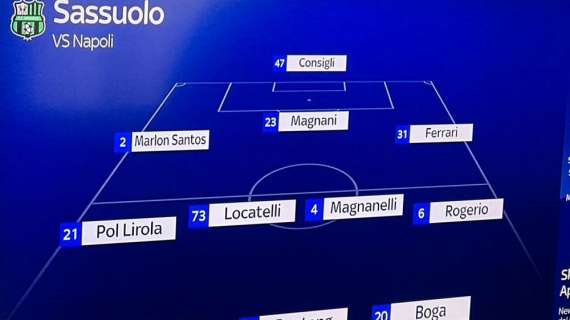 GRAFICO Sky - Sassuolo, De Zerbi vara il cambio di modulo: la linea difensiva passa a tre?