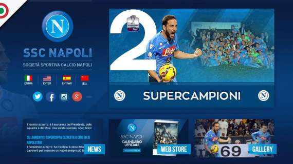 FOTO – SSC Napoli celebra la Supercoppa sul proprio sito