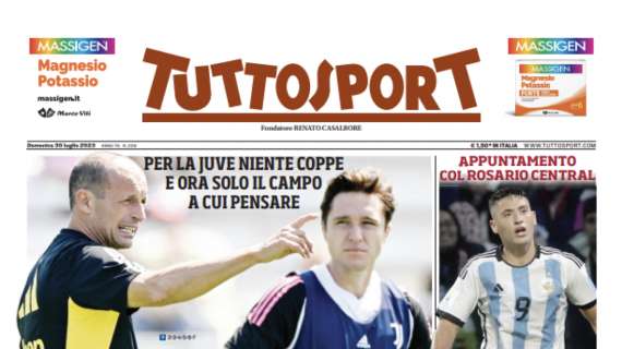 PRIMA PAGINA - Tuttosport: “Allegri, i vantaggi scudetto”