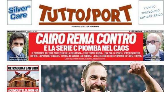 PRIMA PAGINA - Tuttosport: "Higuain, all'orizzonte ci sono Usa, Premier e River"