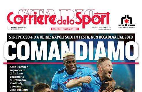 PRIMA PAGINA - CdS Campania: “Comandiamo”