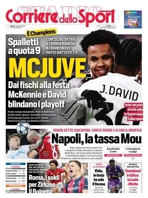 Corriere dello Sport: "Napoli, la tassa Mourinho. Ko senza 7 giocatori"
