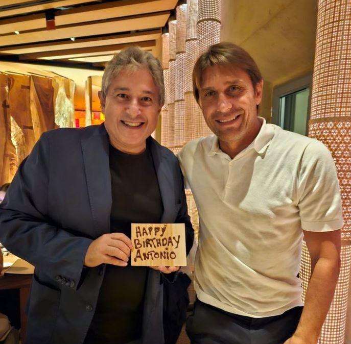 FOTO - Conte ieri sera era a Roma a cena con il prof. Giordano (tifosissimo del Napoli)