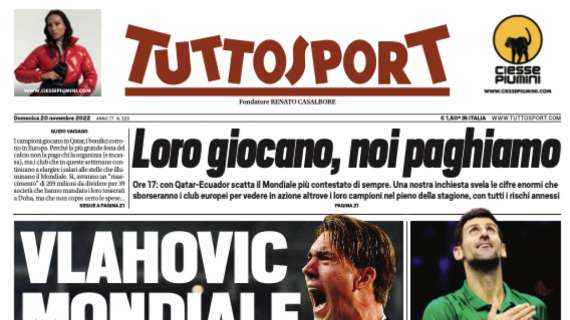 PRIMA PAGINA - Tuttosport: “Vlahovic, Mondiale da pazzi”