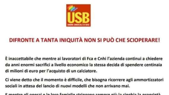 UFFICIALE - CR7-Juve, gli operai Fiat non ci stanno: due giorni di sciopero a Melfi