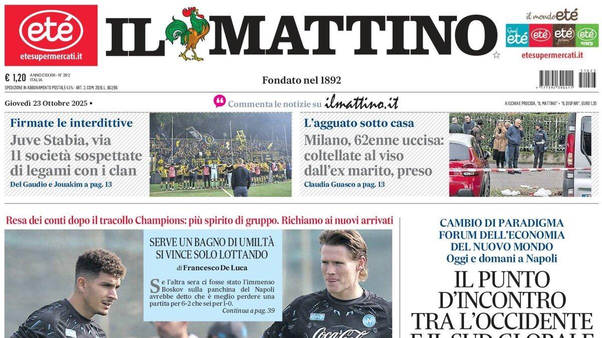 Il Mattino: "Psicodramma Napoli"