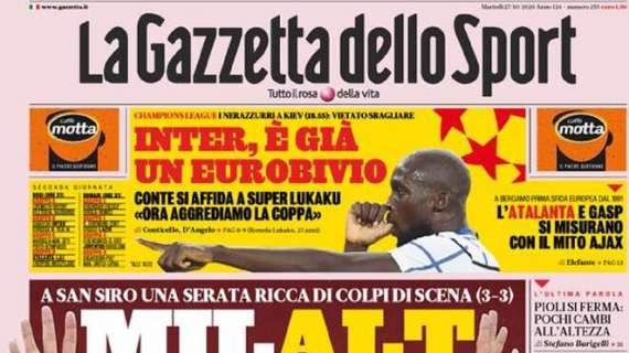 PRIMA PAGINA - Gazzetta: "Rino e il Napoli: tutte le strade portano al gol"