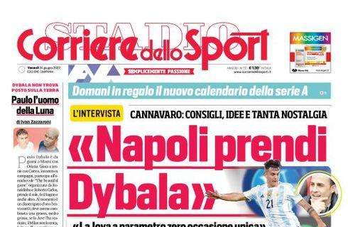 PRIMA PAGINA - Cds Campania apre con le parole di F. Cannavaro: ”Napoli, prendi Dybala”