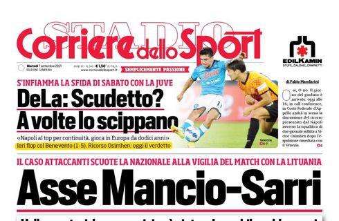 PRIMA PAGINA - CdS Campania: “DeLa: Scudetto? A volte lo scippano”