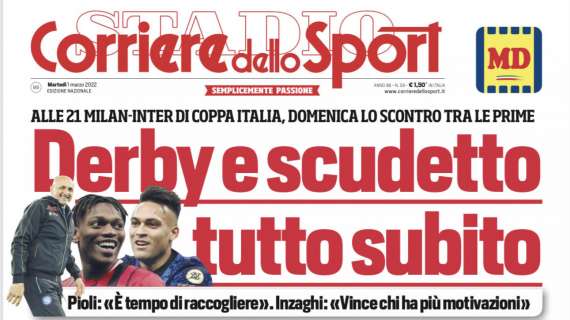 PRIMA PAGINA - Cds: “Napoli si gode il primato: entusiasmo alle stelle in vista della sfida al Milan”