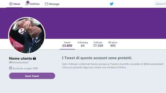 FOTO - Hackerato profilo Twitter Fiorentina? L'immagine profilo è... Mazzarri