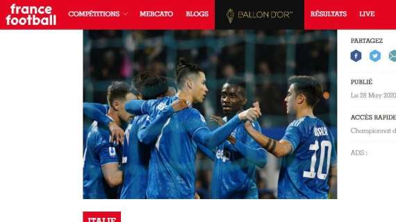 FOTOGALLERY - La Serie A riparte, le reazioni dall'estero: le aperture delle testate internazionali