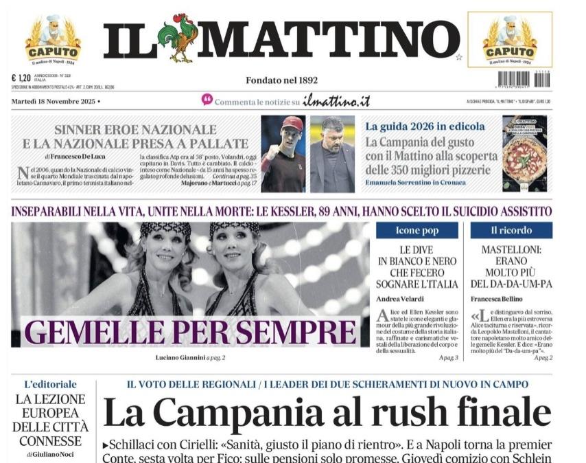 Il Mattino: "Conte è tornato, ora torni anche il Napoli"