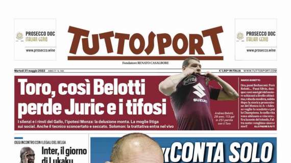 PRIMA PAGINA - Tuttosport apre con le parole di Allegri: "Conta solo vincere!"