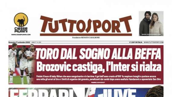 PRIMA PAGINA - Tuttosport: "Napoli e Milan primi tra i veleni"