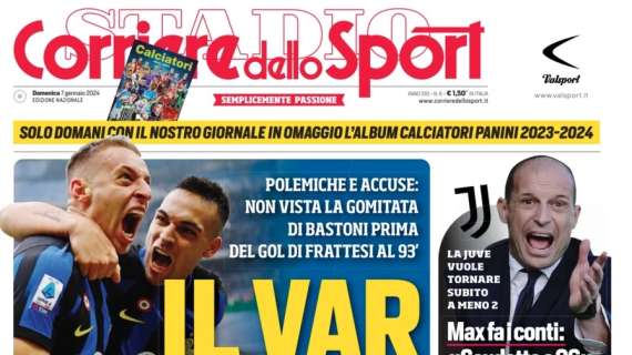 PRIMA PAGINA - Cds: "Il VAR cieco! Napoli, Roma e Lazio: che chance"