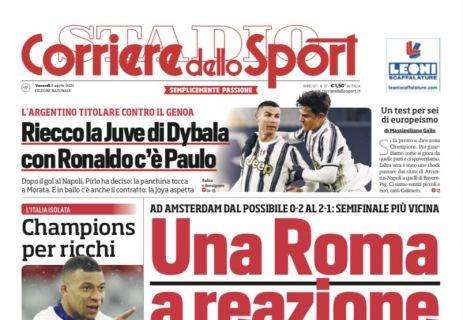 PRIMA PAGINA - Corriere dello Sport: “Una Roma a reazione”